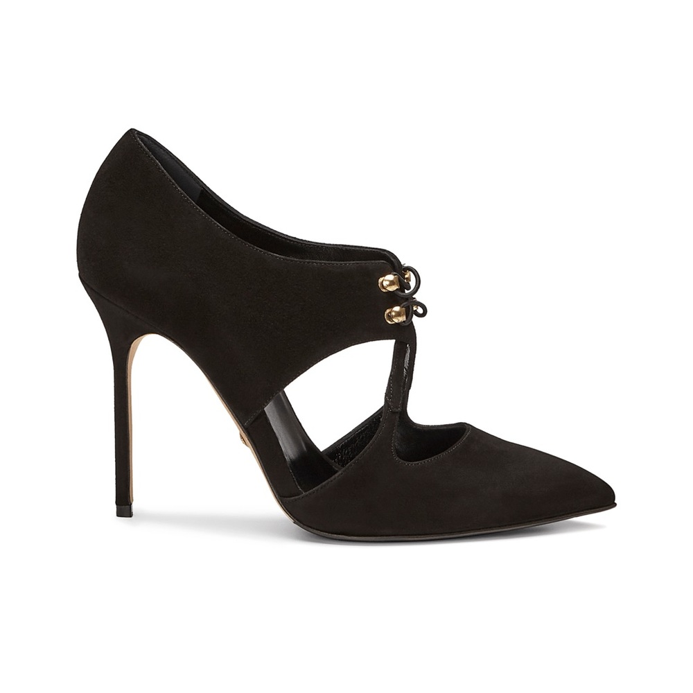 Sarah Flint Claire heels stilettos sandals, black suede